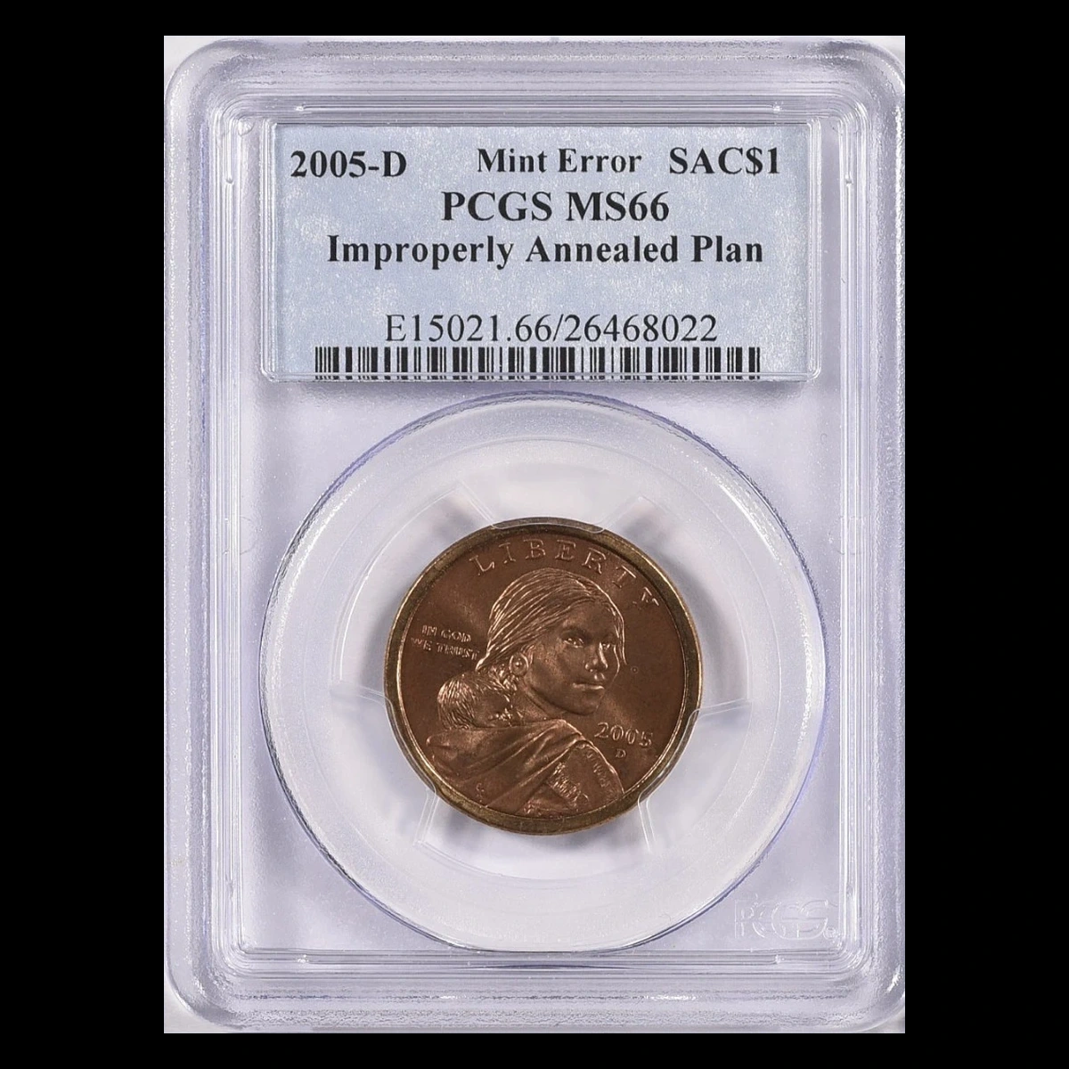 2005 Sacagawea Dollar: Improper Annealing