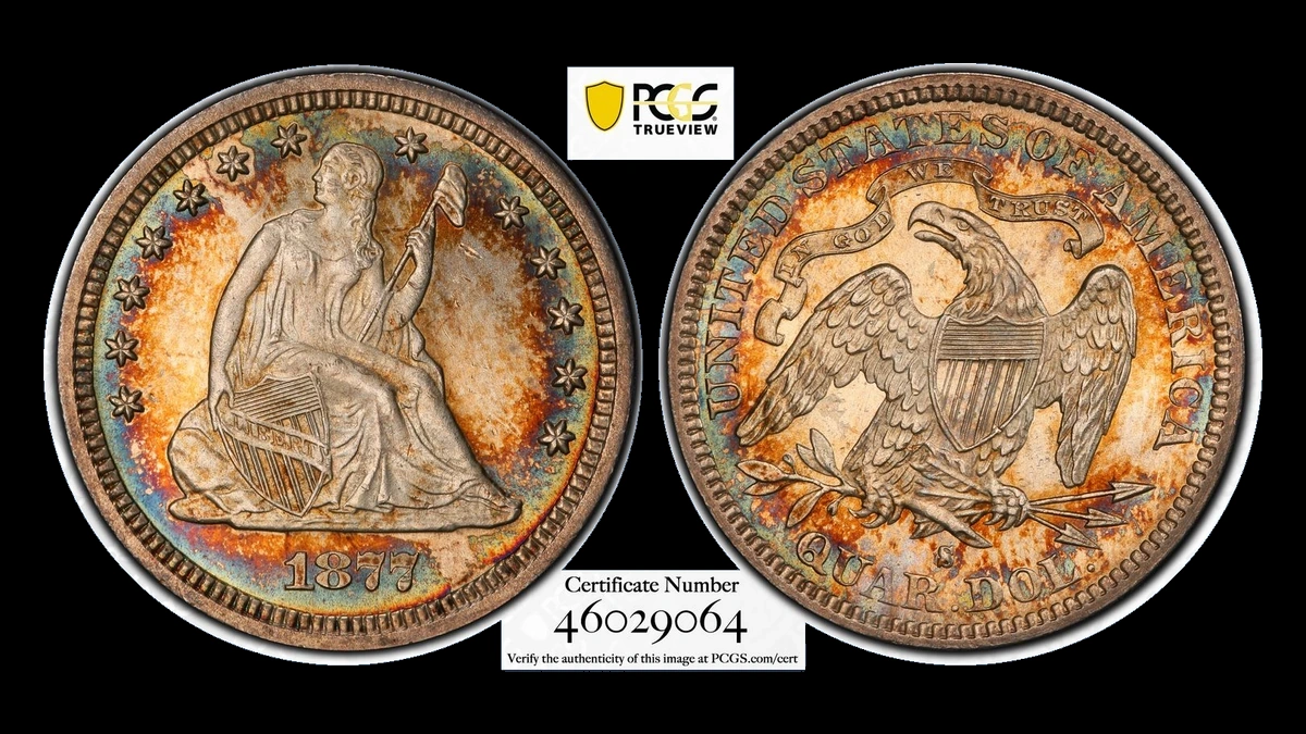 1877 Liberty Seated Quarter: Repunched Mintmark