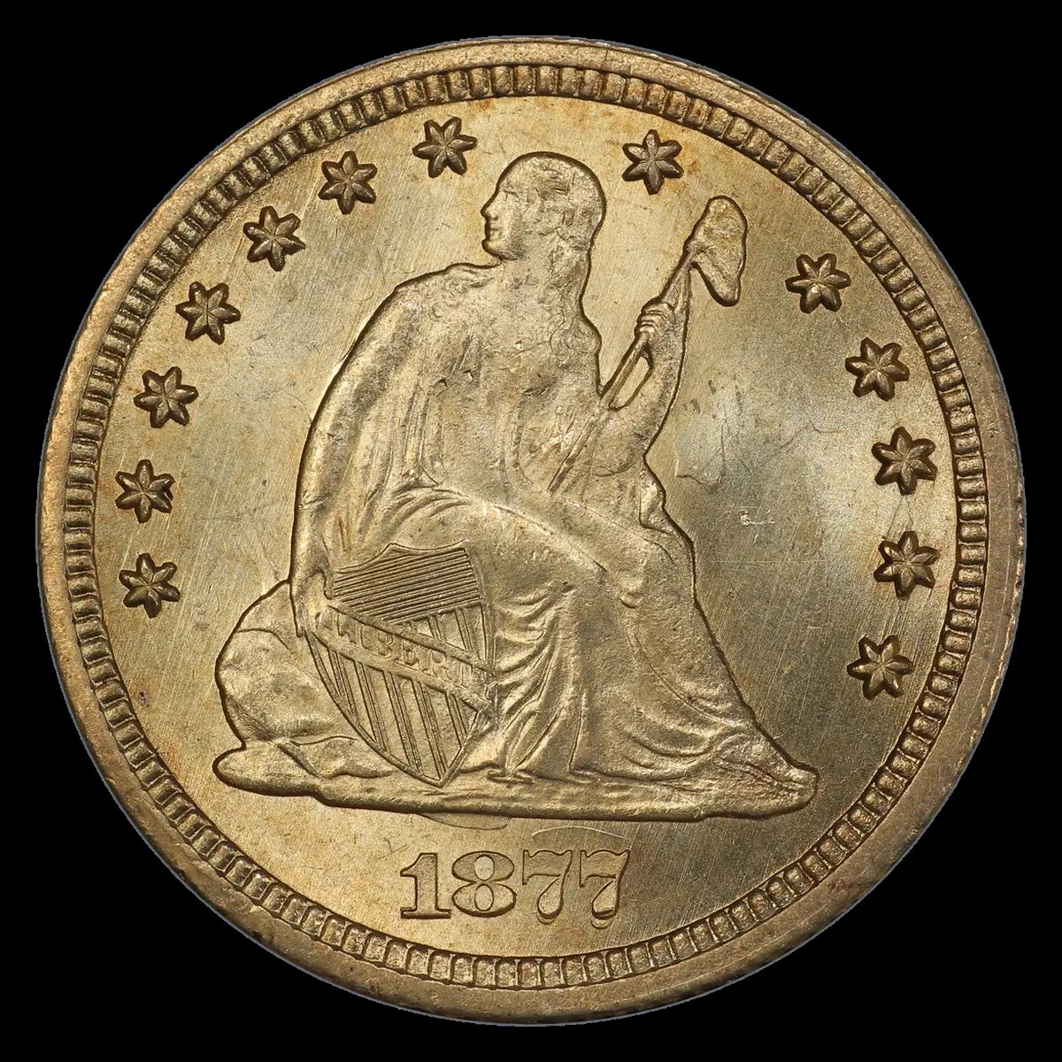 1877-CC RPD FS-301 Liberty Seated Quarter