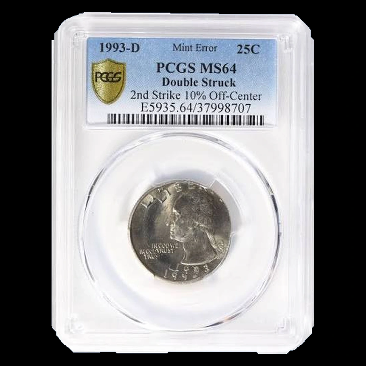 1993 Washington Quarter: Double Strike with Off-Center Second Strike