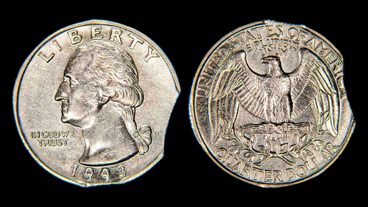 1993 Washington Quarter: Clipped Planchet