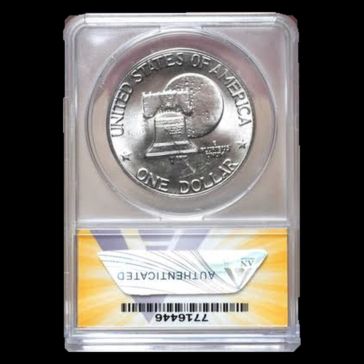 1976 Ike Dollar: strike through debris