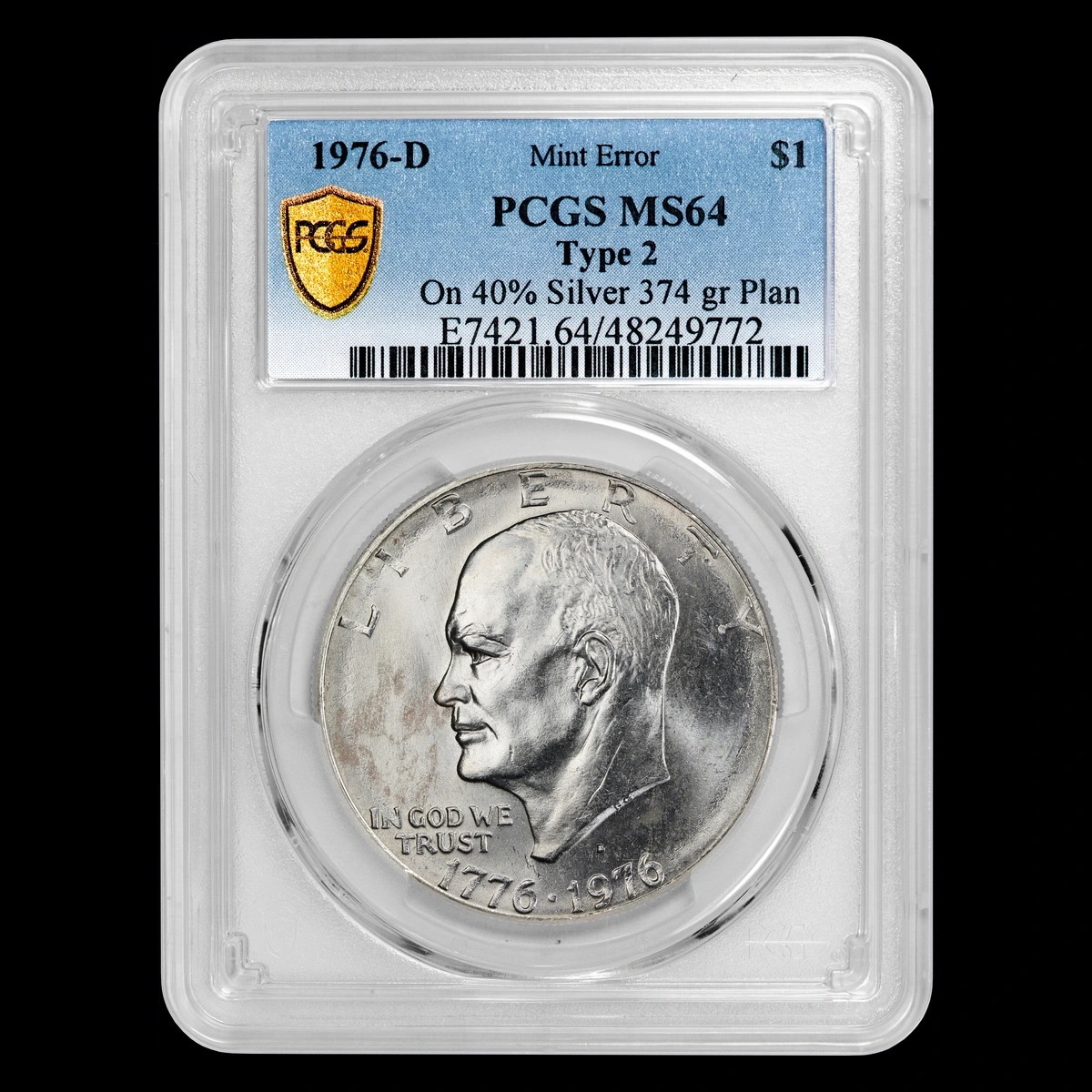 1976 Eisenhower Dollar: Denver Dollar on a Silver-Clad Planchet