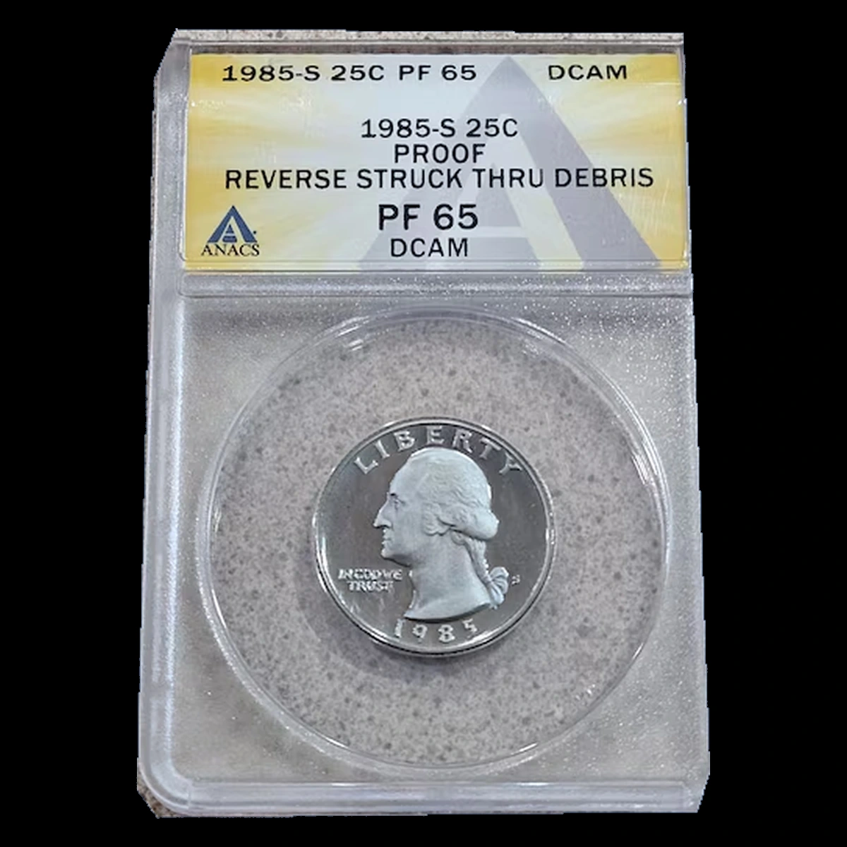 1985 Washington Quarter: Struck-Through Error