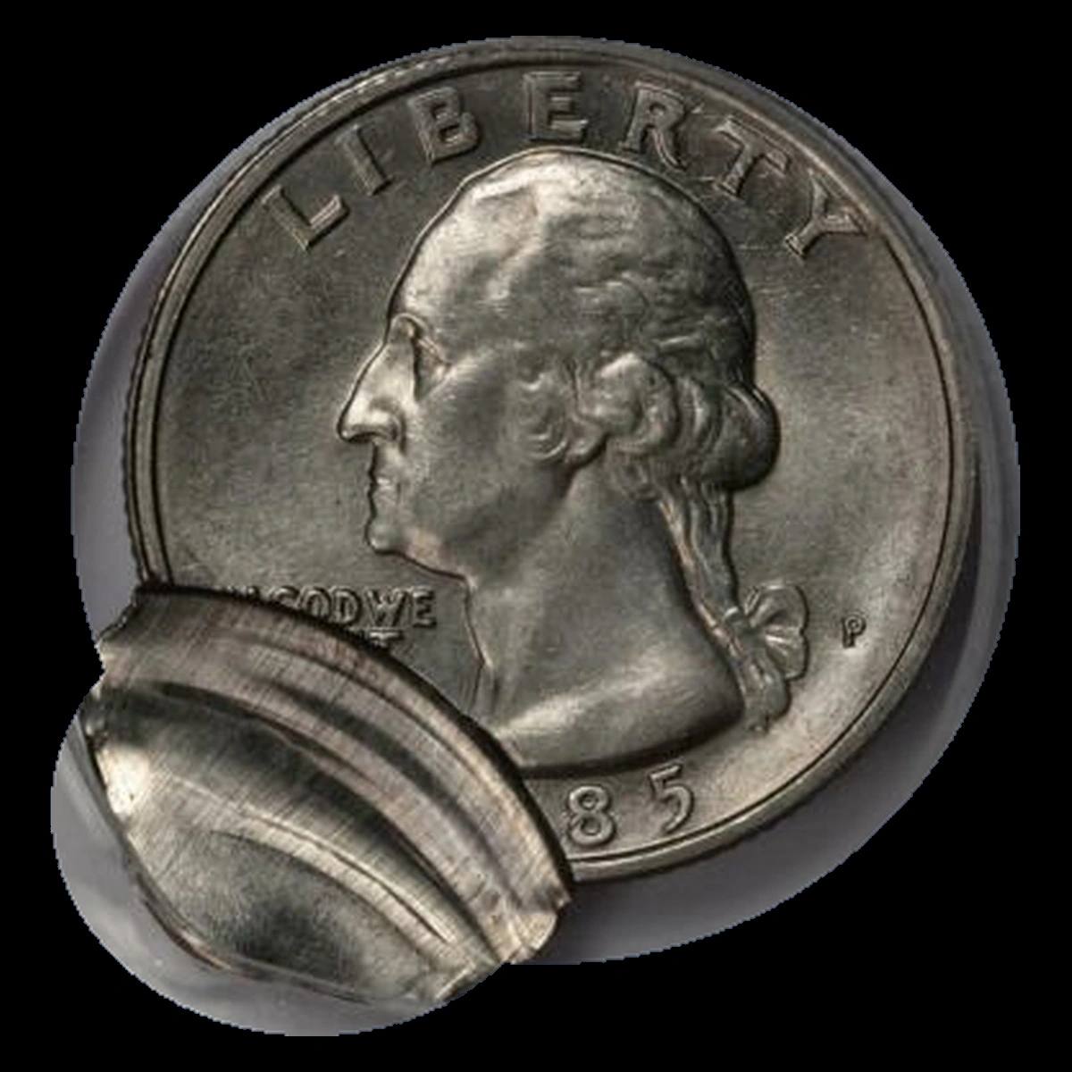 1985 Washington Quarter: Double Strike with Off-Center Second Strike