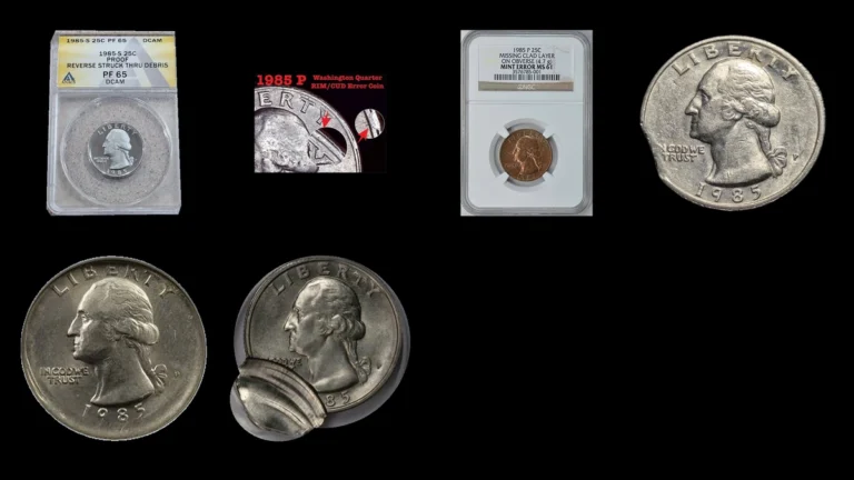 1985 Quarter Errors — error coin photographs