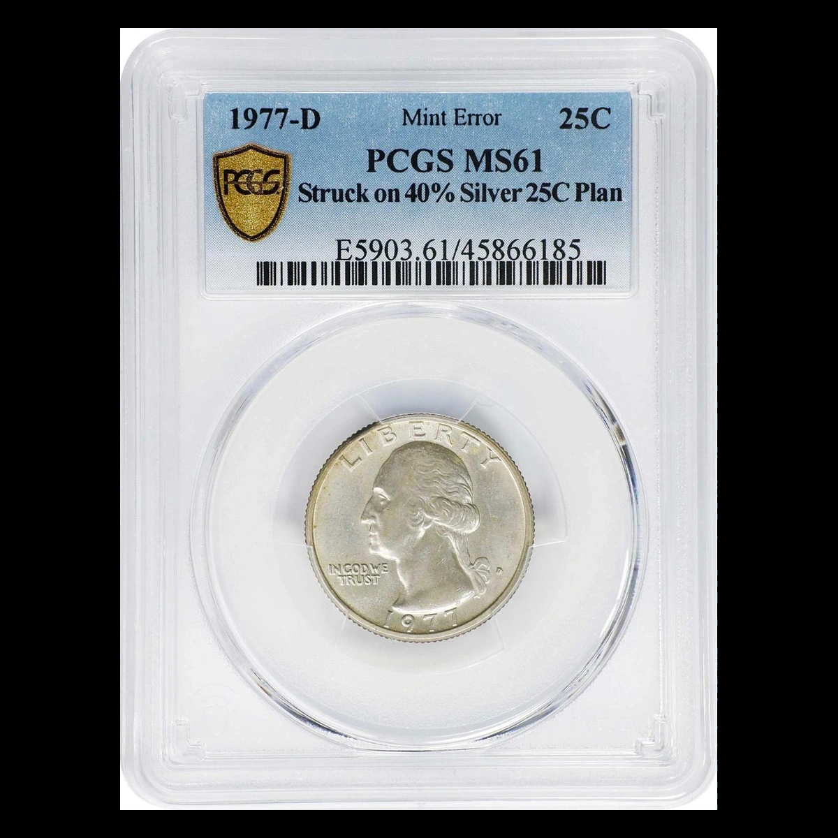 1977 Washington Quarter: Struck on a 40% Silver Planchet