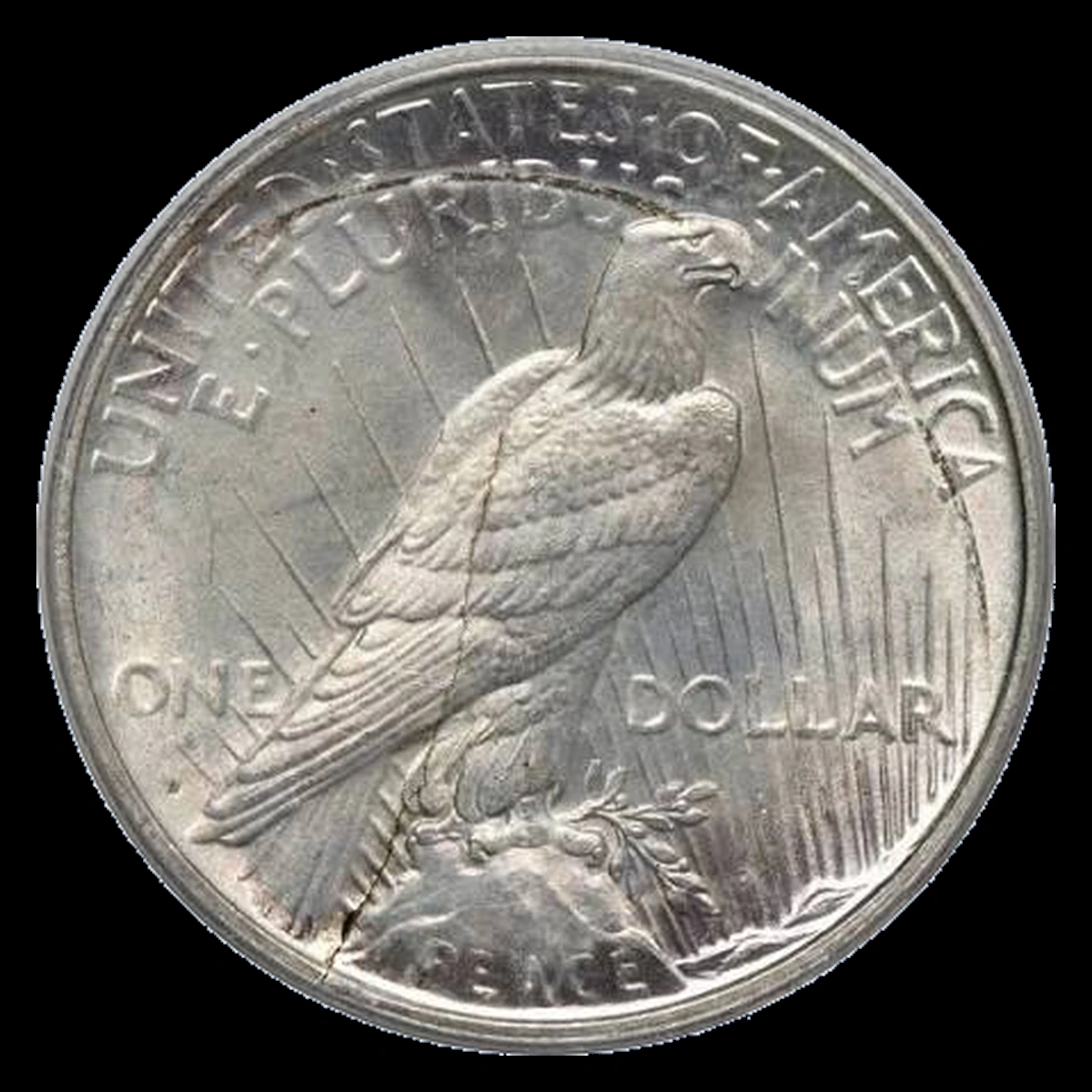 1922 Peace Dollar: Planchet Crack