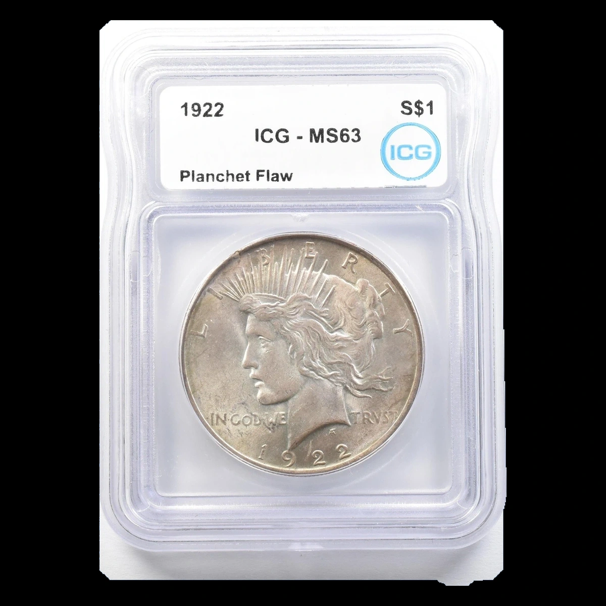 1922 Peace Dollar: Planchet Flaw