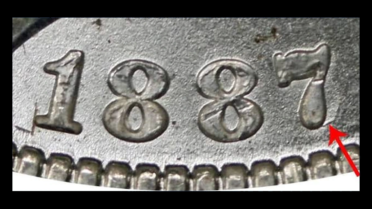1887 Morgan Silver Dollar: Overdate