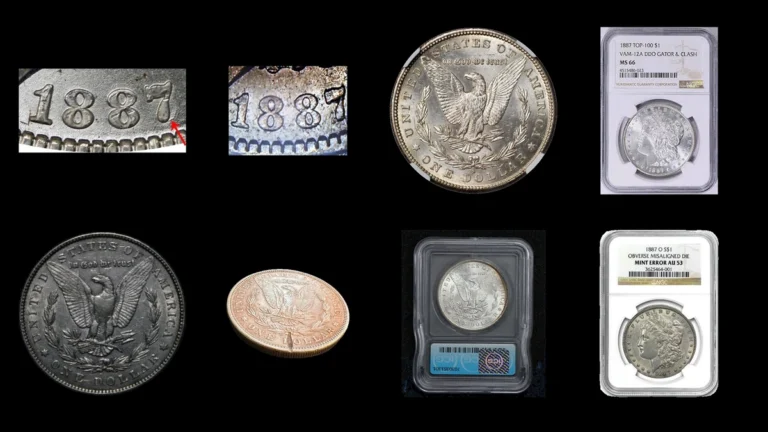 1887 Dollar Errors — error coin photographs
