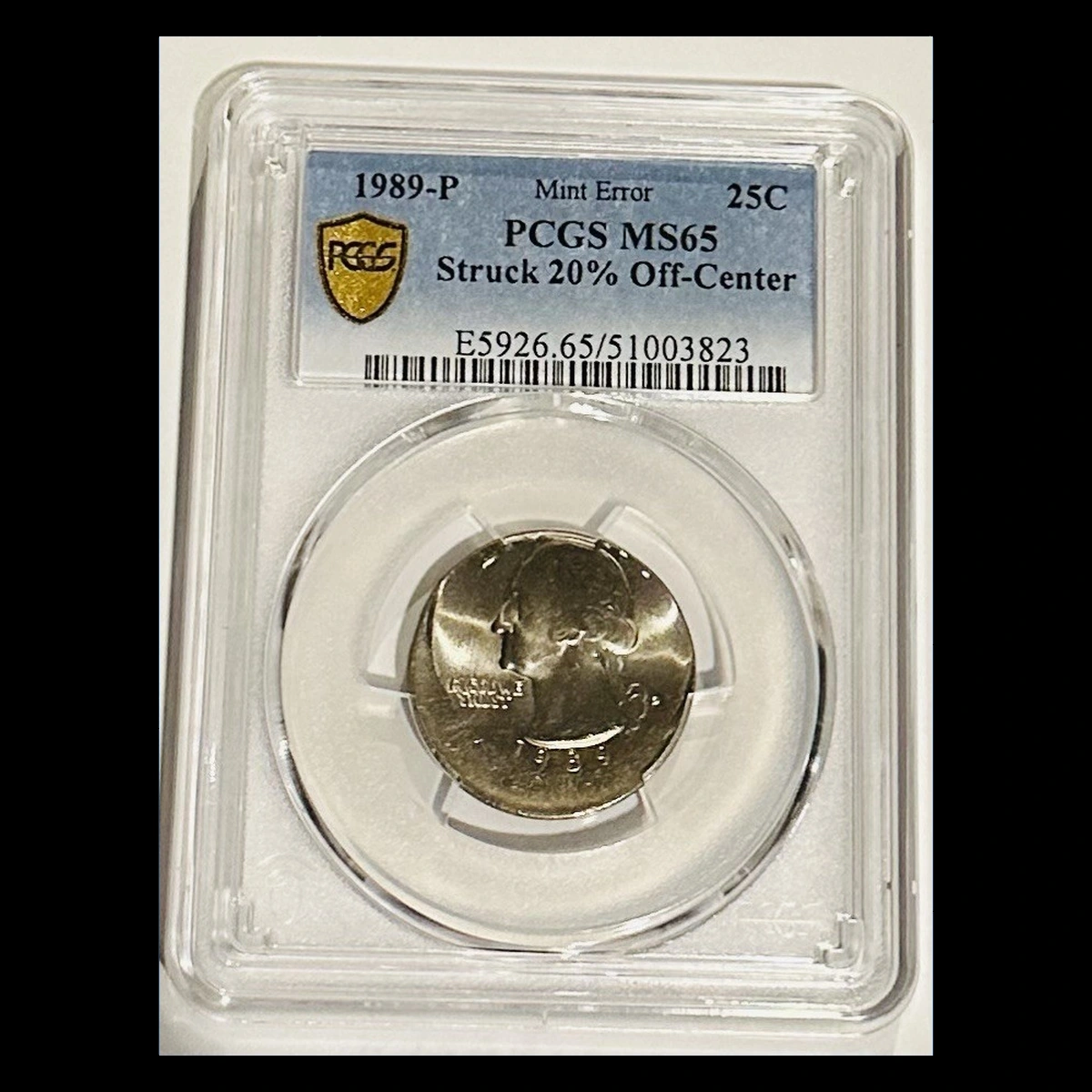 1989 Washington Quarter: Off-Center Strike