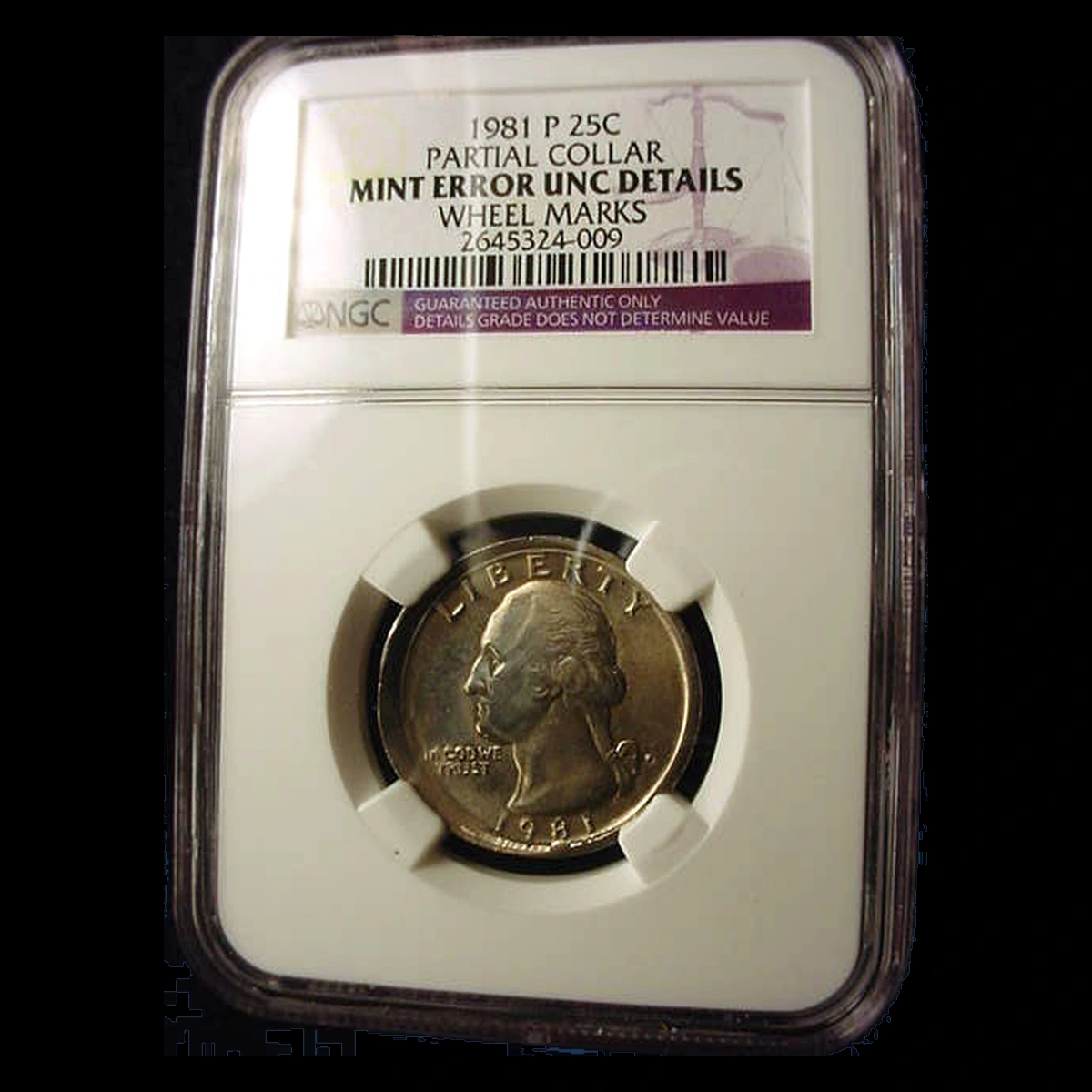 1981 Washington Quarter: Partial Collar