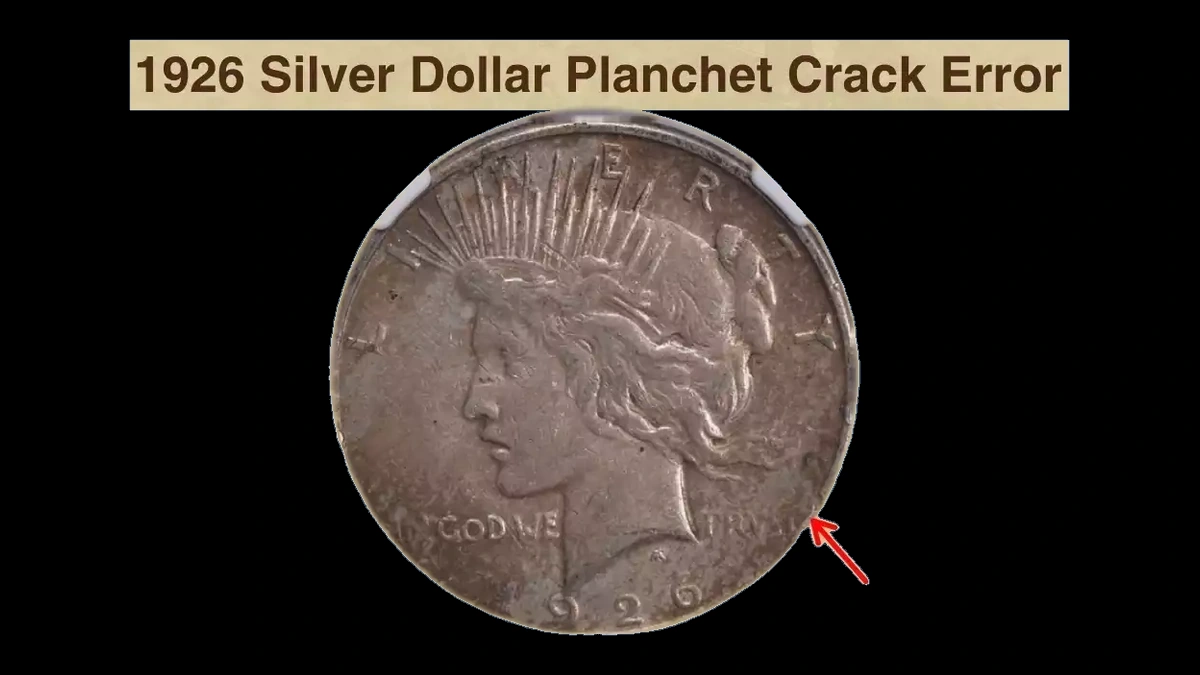 1926 Peace Dollar: Planchet Crack