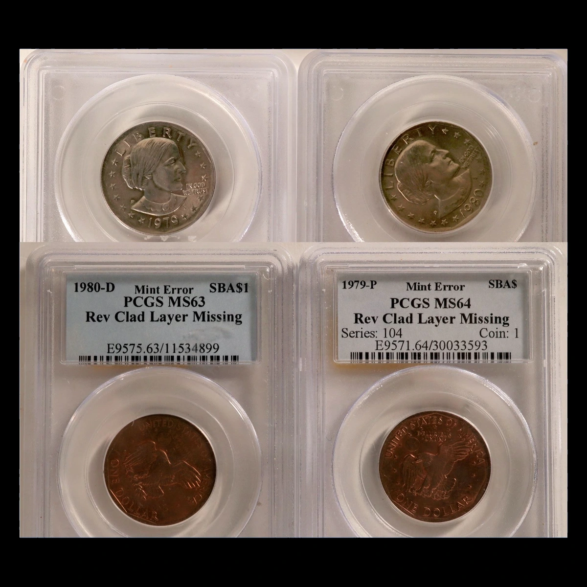 1980 Susan B. Anthony Dollar: missing clad layer