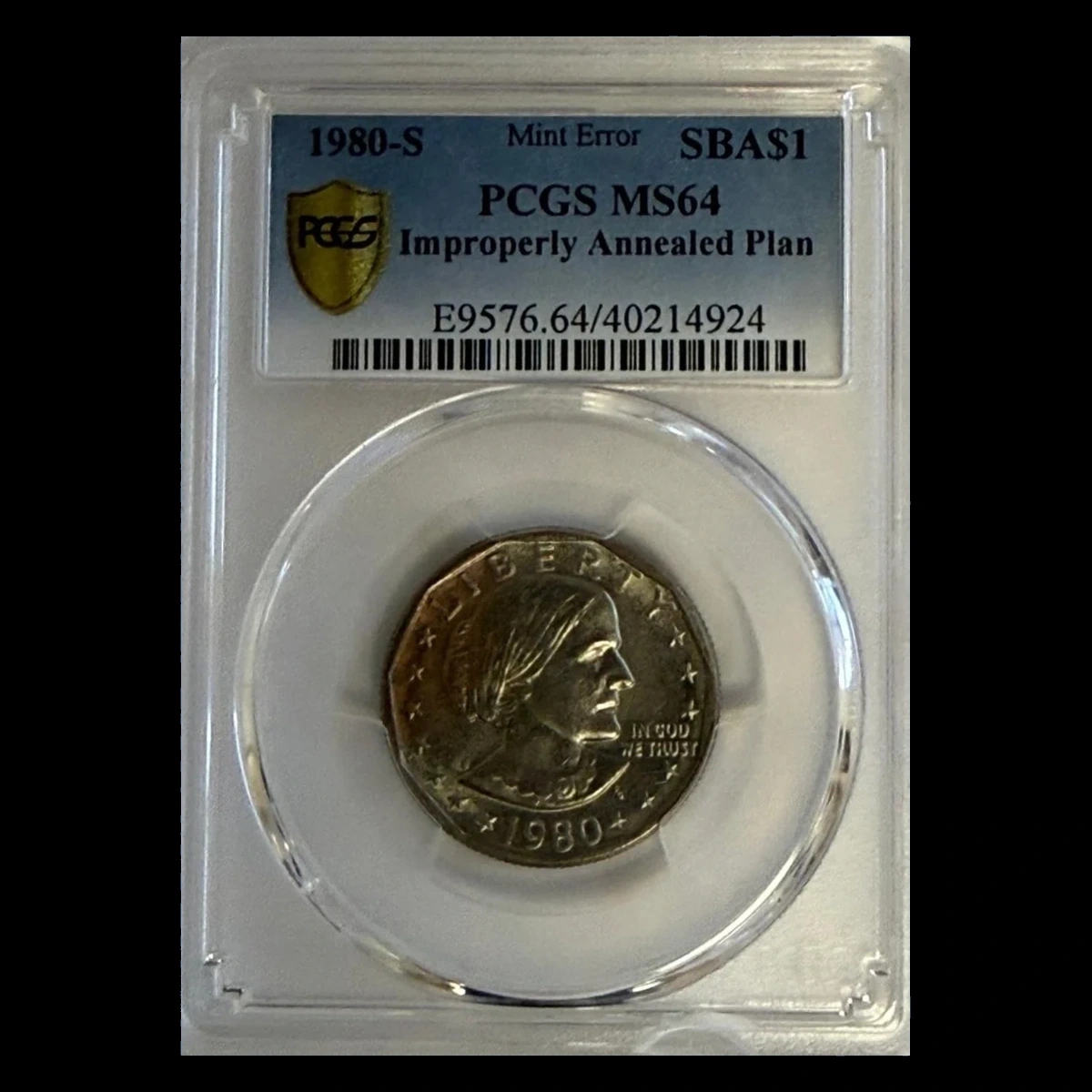 1980 Susan B. Anthony Dollar: Improper Annealing