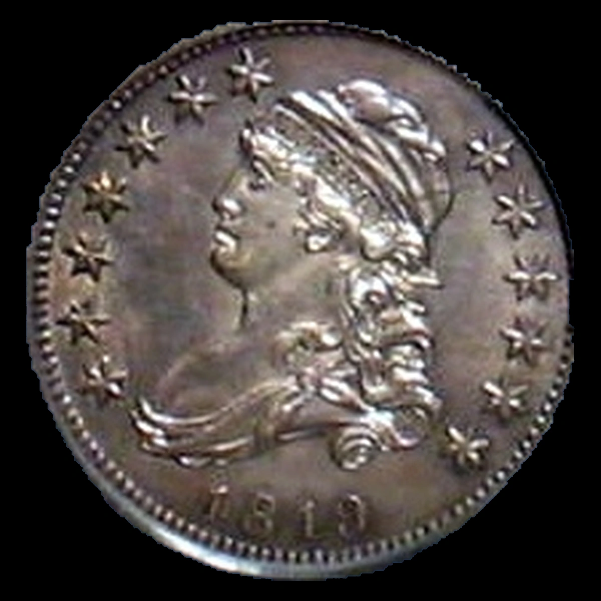 1819 Capped Bust Quarter: Die Crack