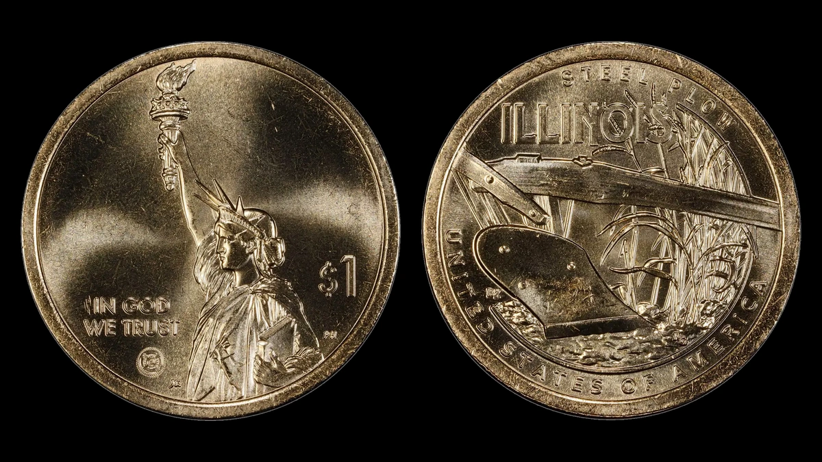 2024-D IL Pos. A American Innovation Dollar, obverse and reverse