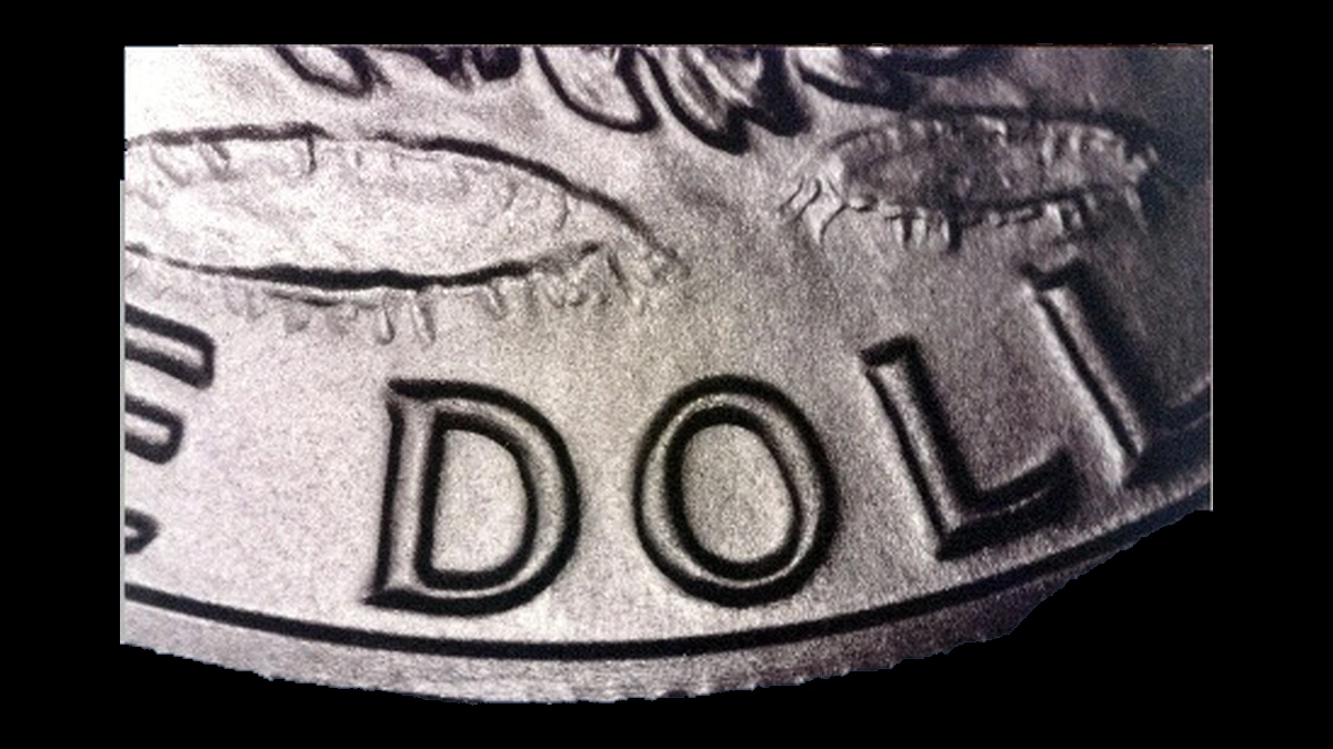 1977 Ike Dollar: Doubled Die Reverse