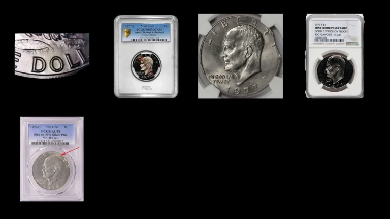 1977 Dollar Errors — error coin photographs