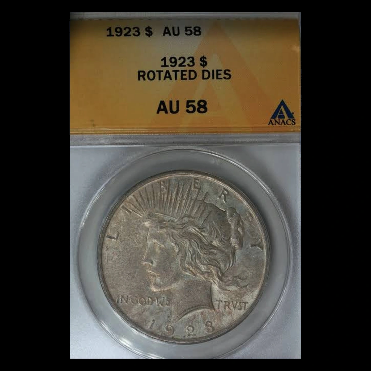 1923 Peace Silver Dollar: Rotated Dies