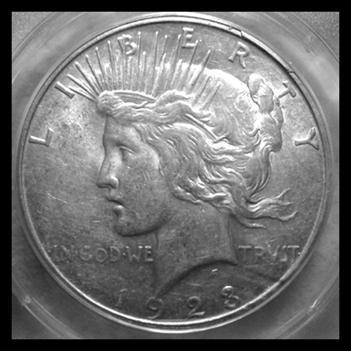 1923 Peace Silver Dollar: Die Break / Cud