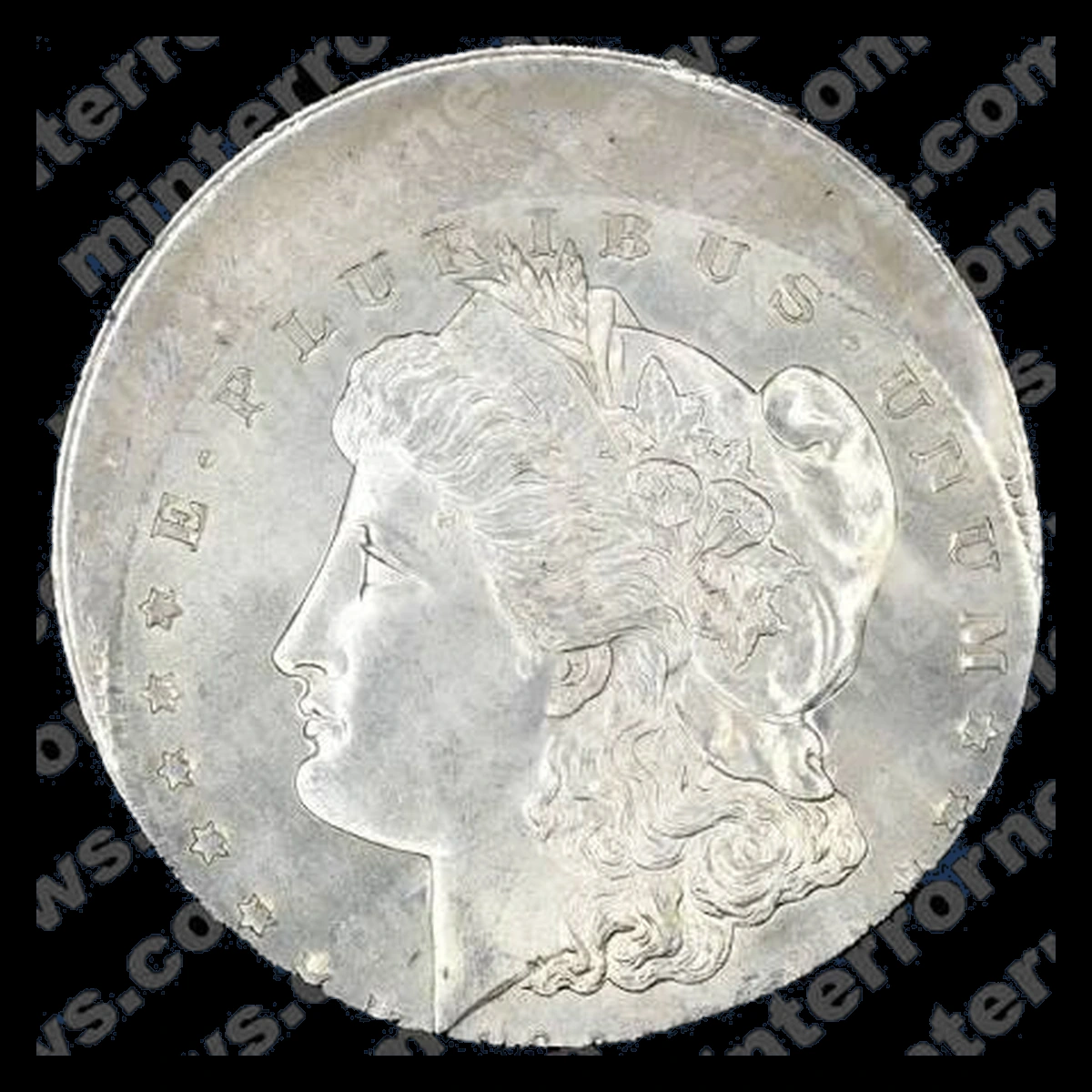 1882 Morgan Silver Dollar: Off-Center Strike