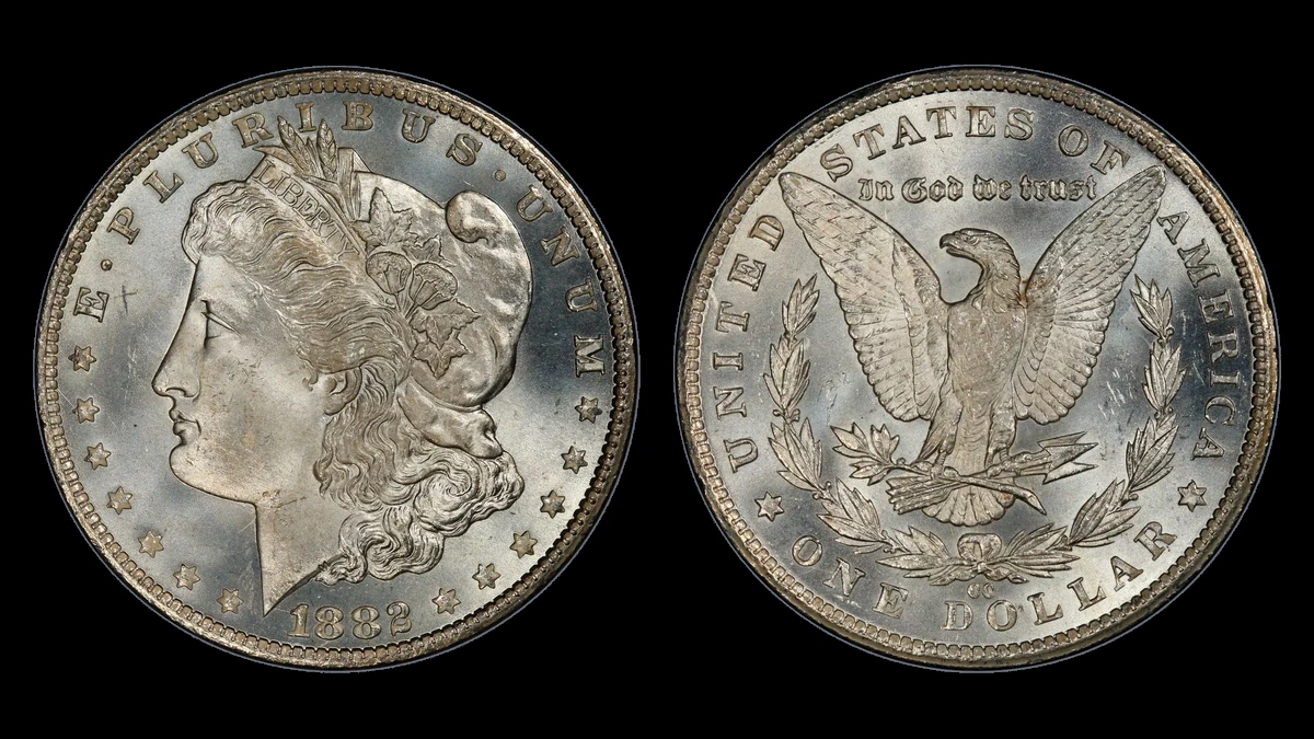 1882-CC VAM 2A Clashed Die Morgan Dollar