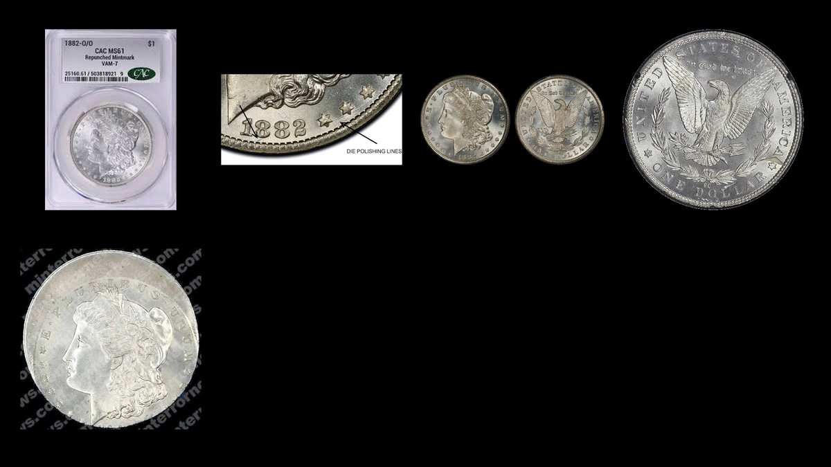 1882 Morgan Dollar Errors — error coin photographs