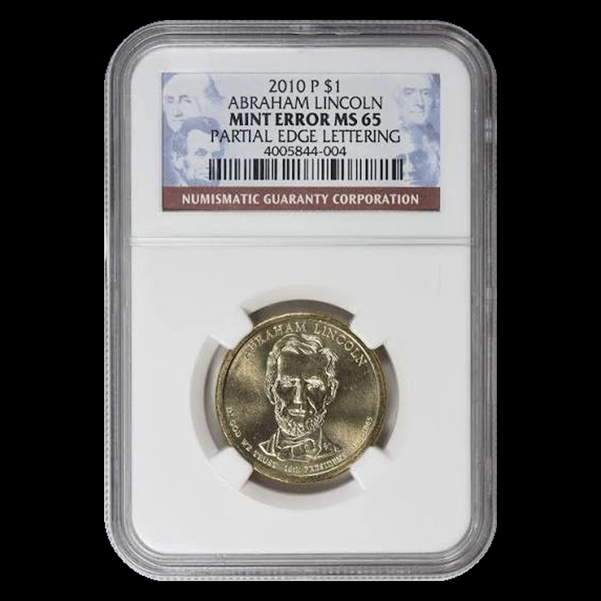 2010 Presidential Dollar: Weak / Partial Edge Lettering