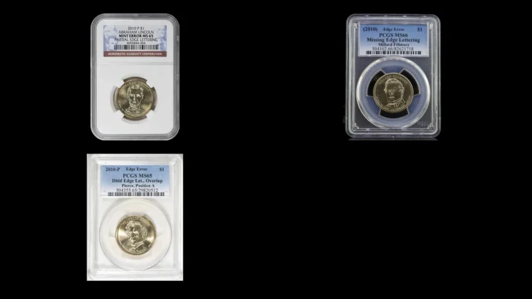 2010 Presidential Dollar Errors — error coin photographs