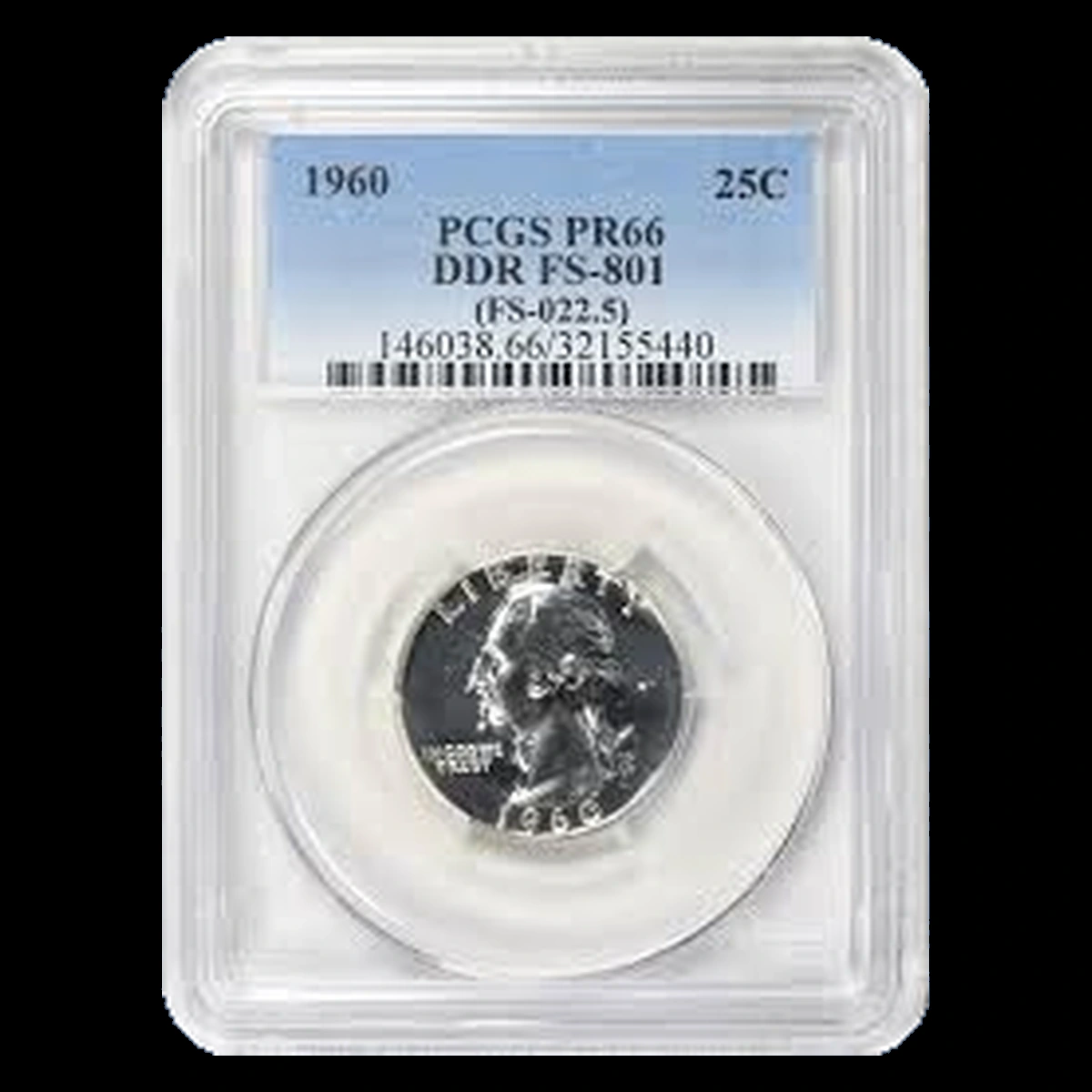 1960 Washington Quarter: Doubled-Die Reverse Proof