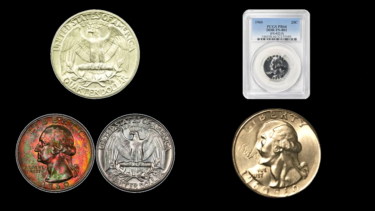 1960 Quarter Errors — error coin photographs