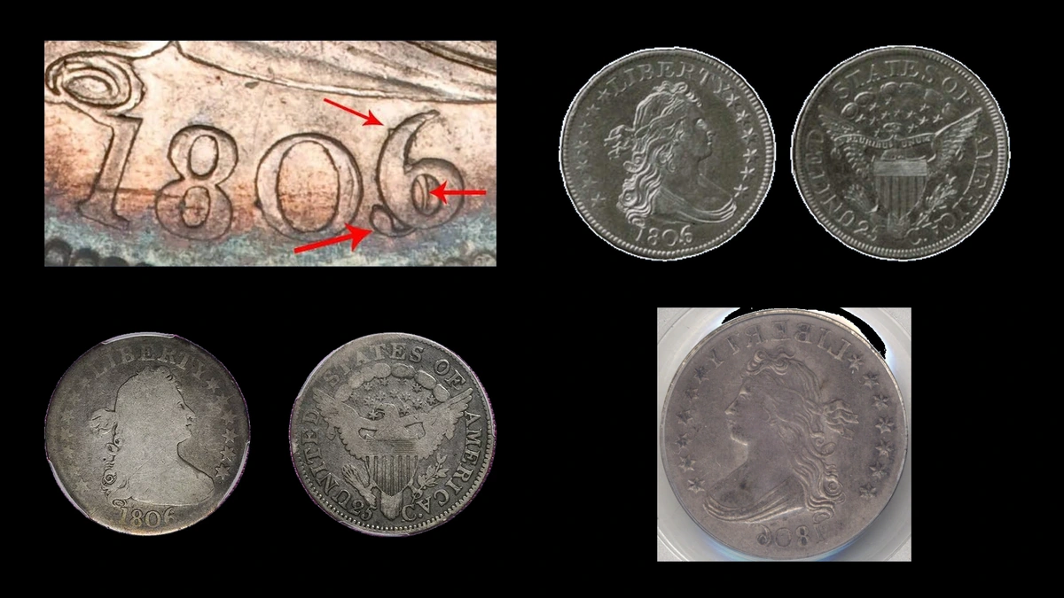 1806 Quarter Errors — error coin photographs