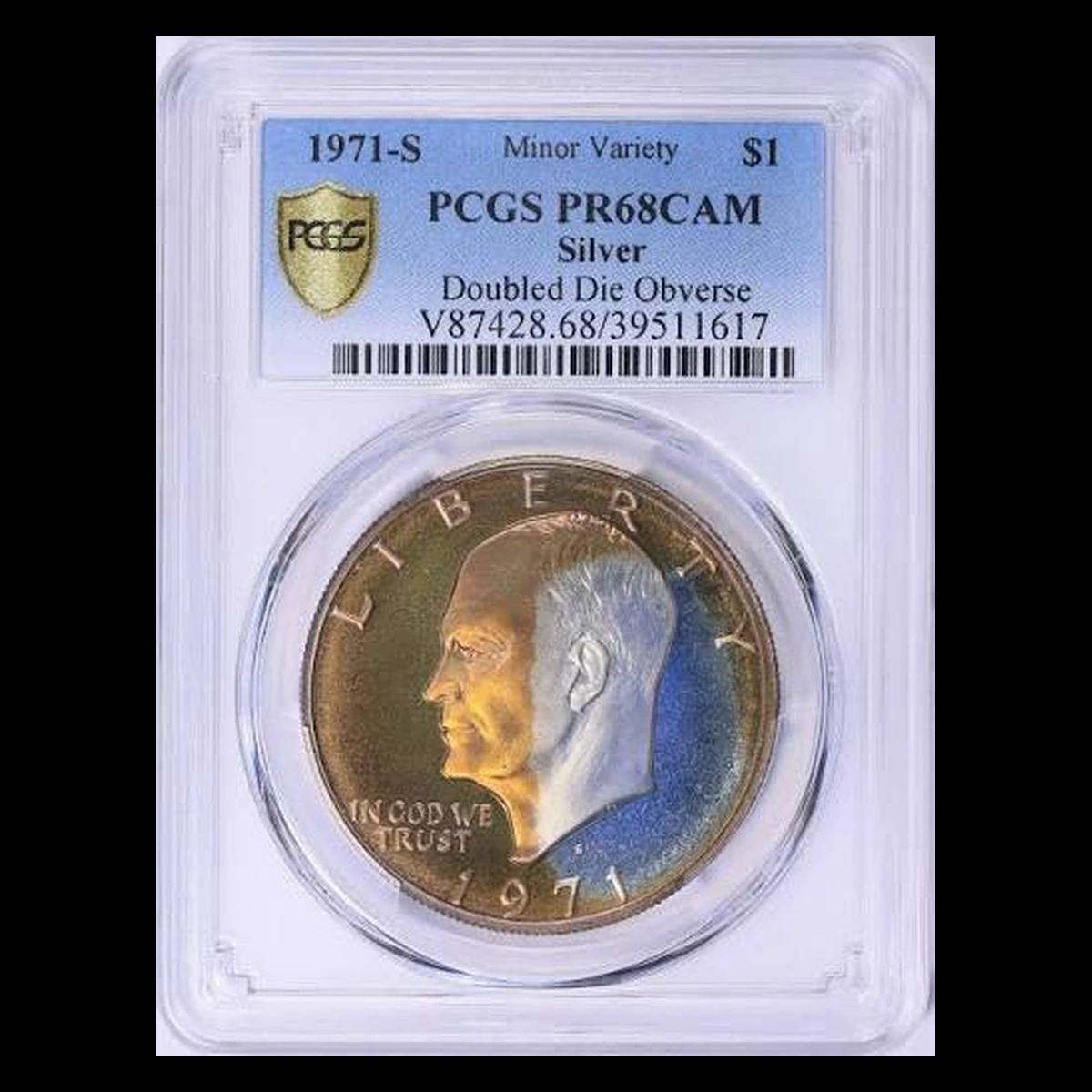 1971 Eisenhower Dollar: Doubled Die Obverse
