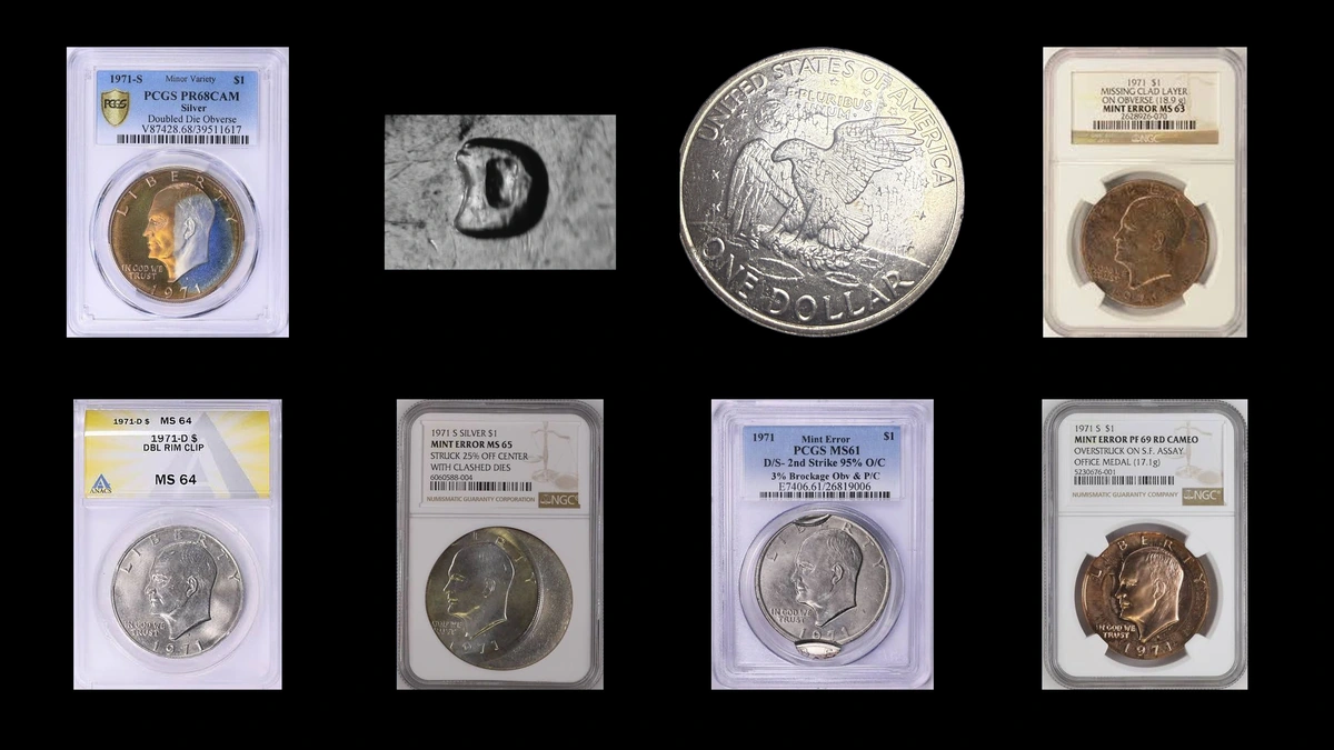 1971 Dollar Errors — error coin photographs