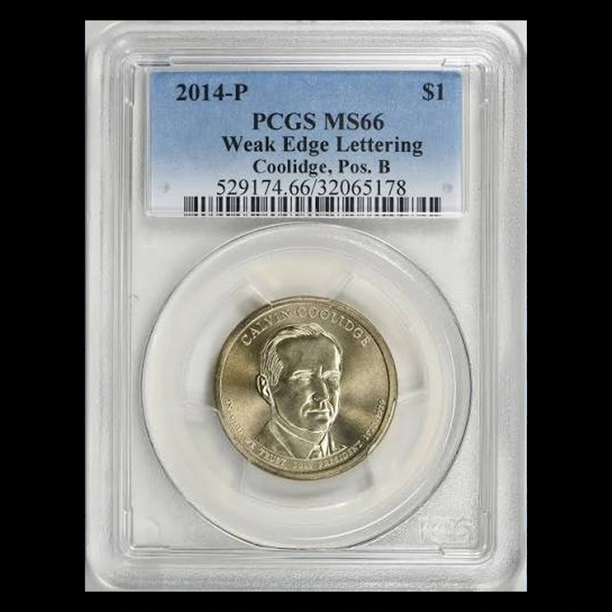 2014 Presidential Dollar: Weak / Partial Edge Lettering