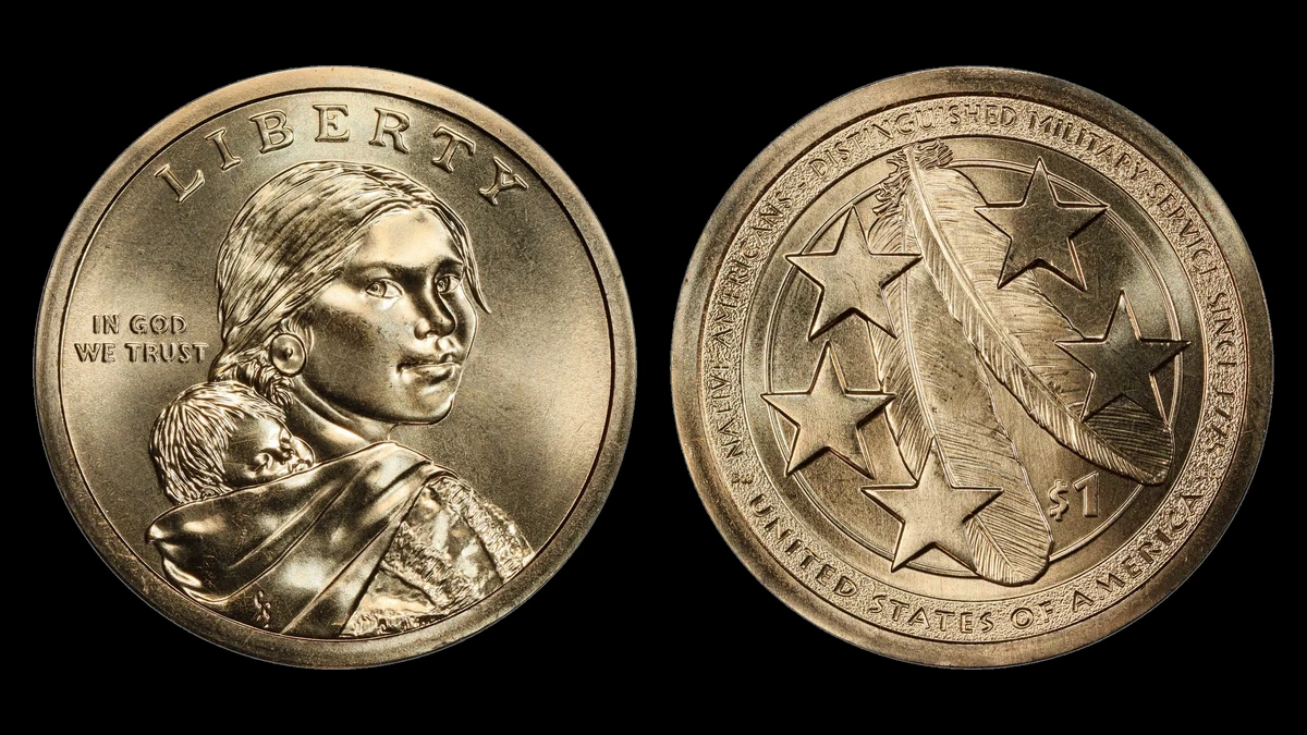 2021-P Pos.A Sacagawea Dollar, obverse and reverse
