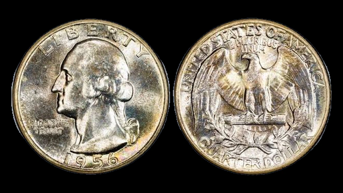 1956 Washington Quarter: Type B Reverse Variety