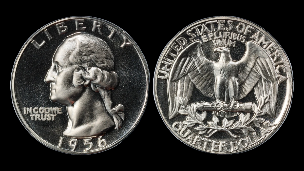 1956 Washington Quarter: Die Gouge / Named Raised-Line Variety
