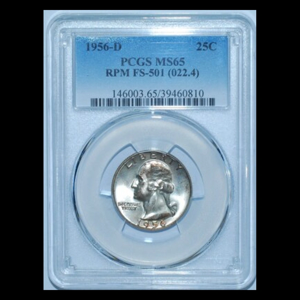 1956 Washington Quarter: Repunched Mintmark