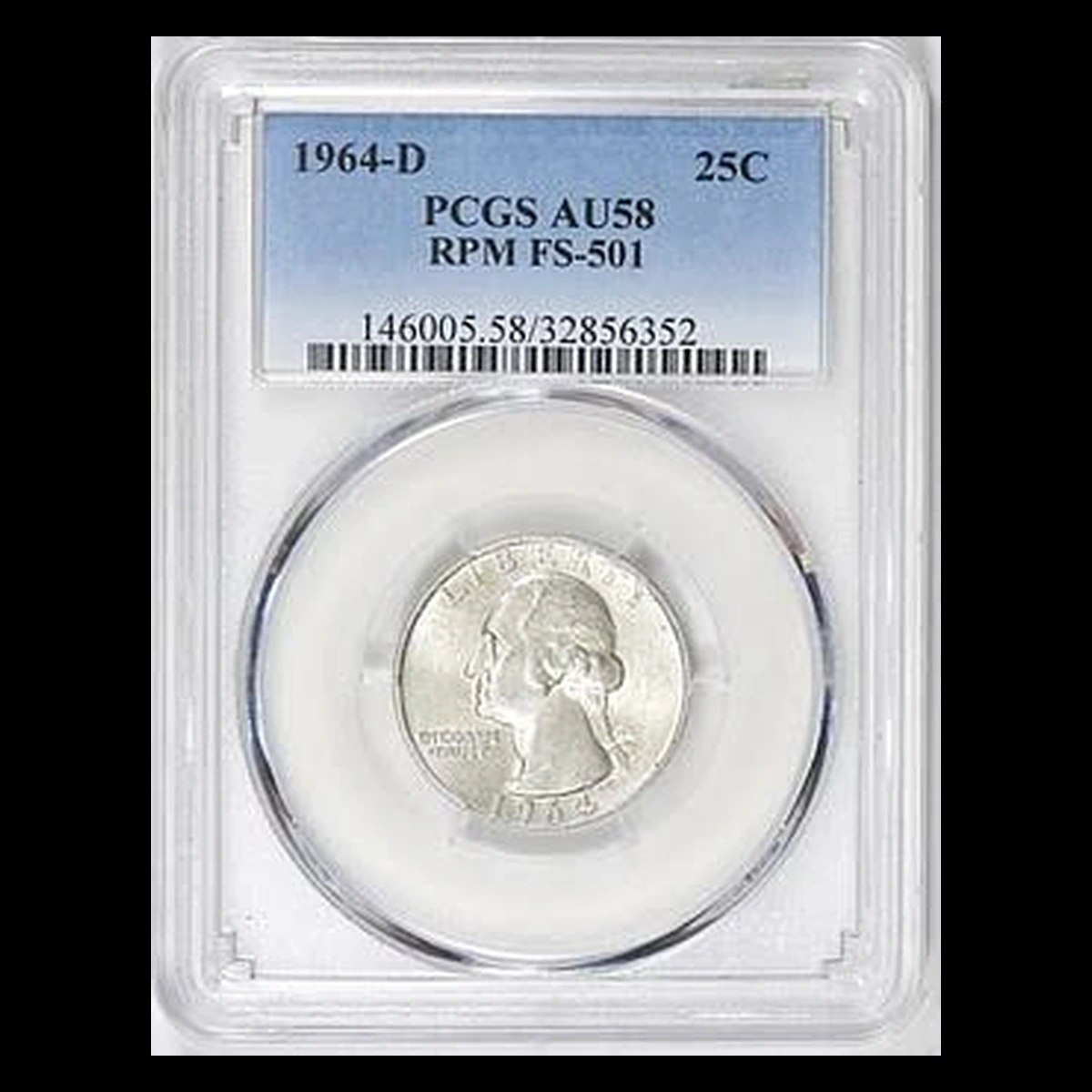 1964 Washington Quarter: Repunched D Mintmark