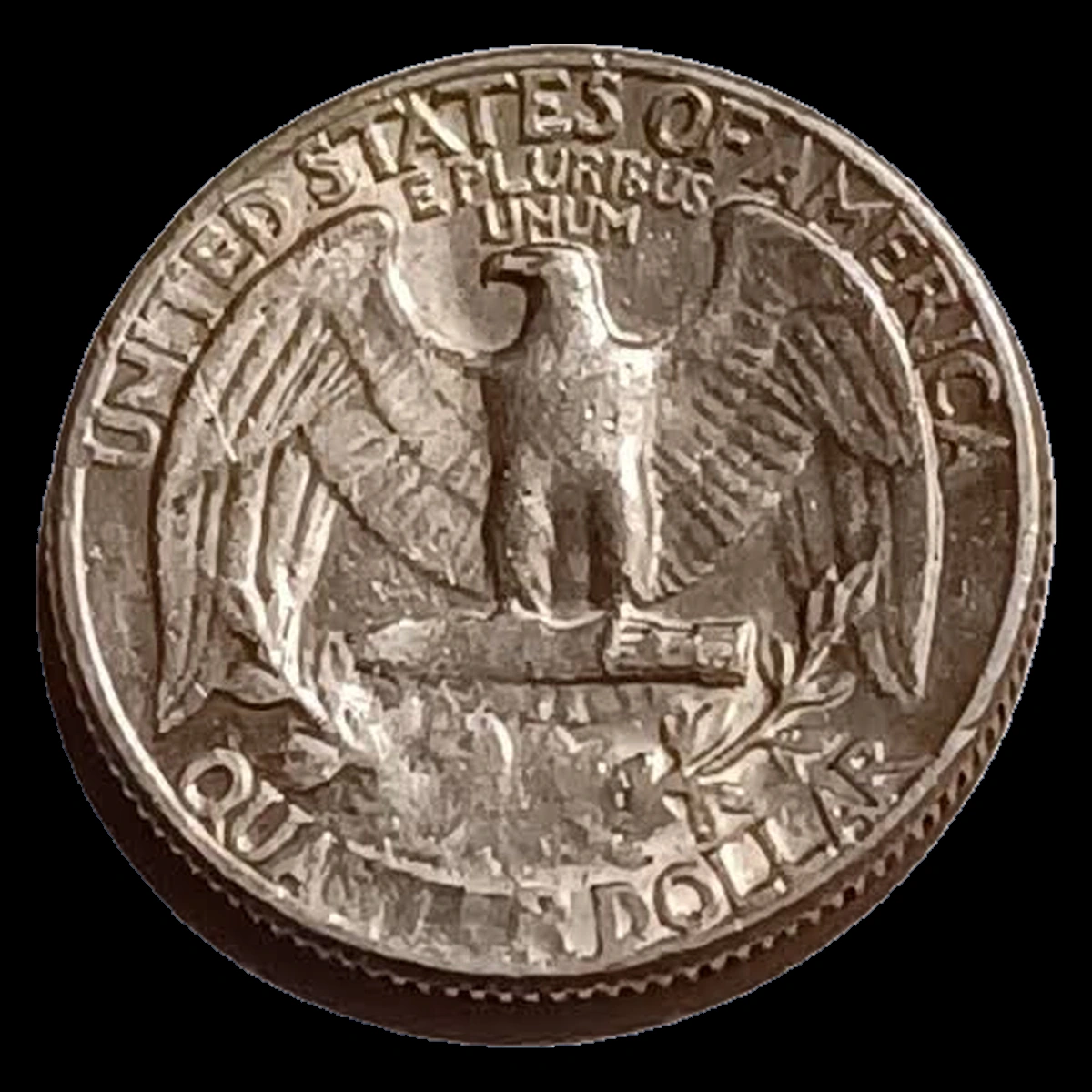 1964 Washington Quarter: Deep Reverse Struck-Through