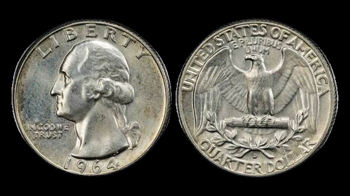 1964 Washington Quarter: Doubled Die Reverse