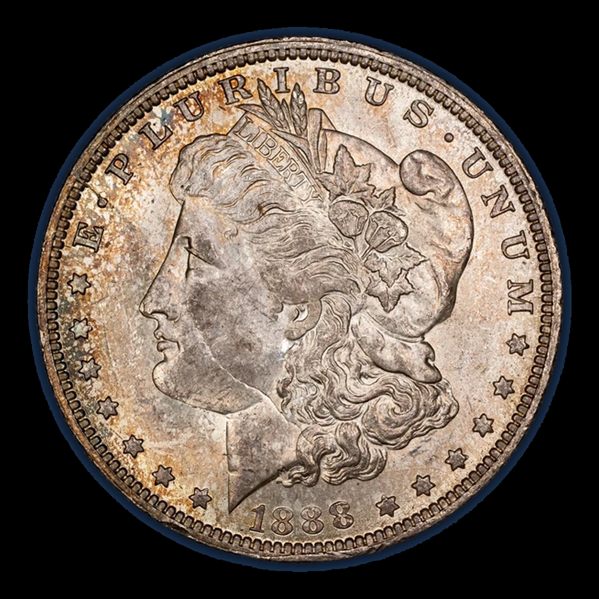 1888 Morgan Silver Dollar: Die Crack / Die Chip