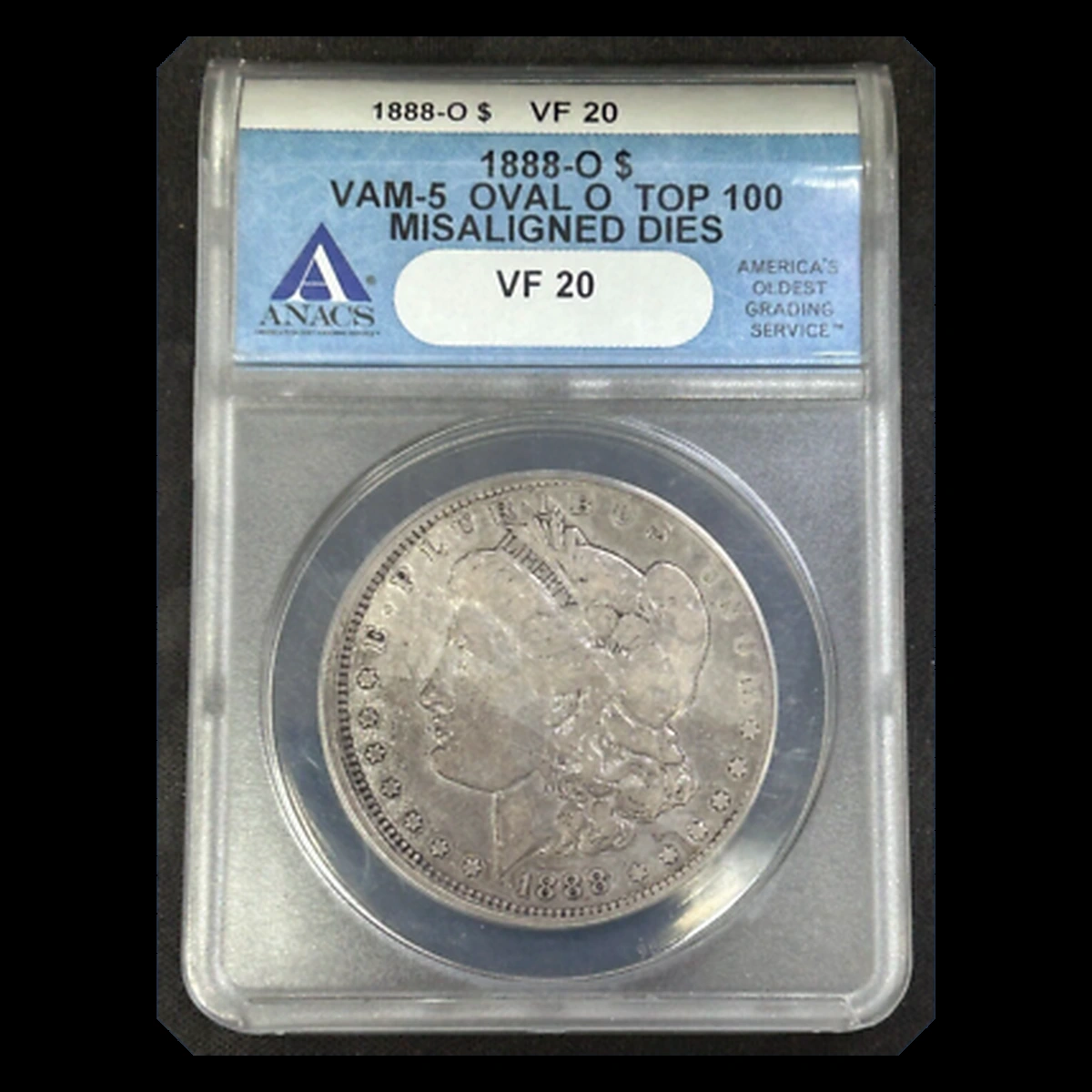 1888 Morgan Dollar: Misaligned Die