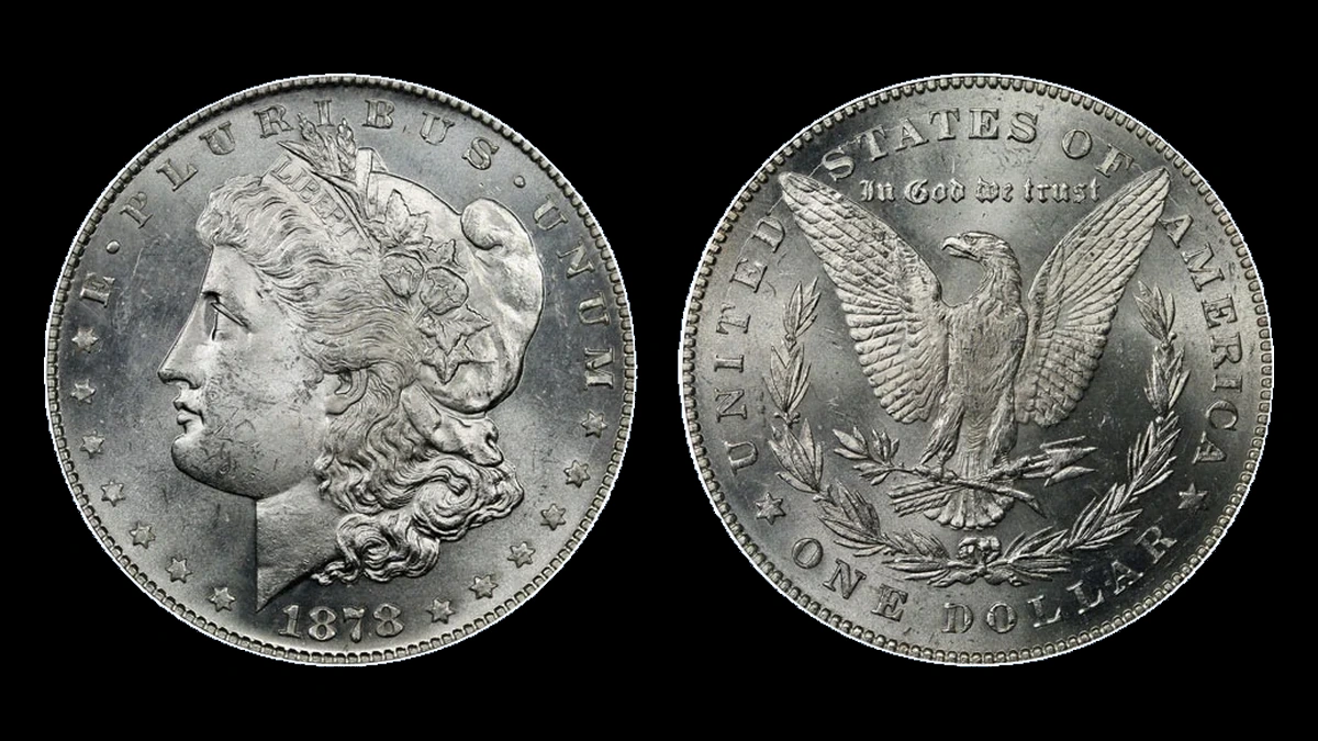 1878 Morgan Dollar: Doubled Die Reverse