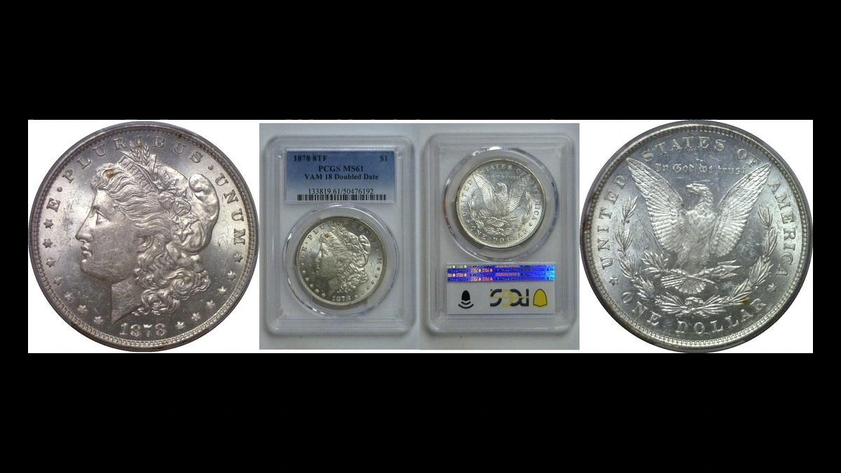 1878 Morgan Dollar: Repunched Date