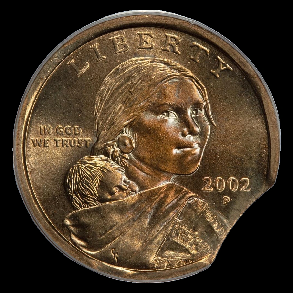 2002 Sacagawea Dollar: Clipped Planchet