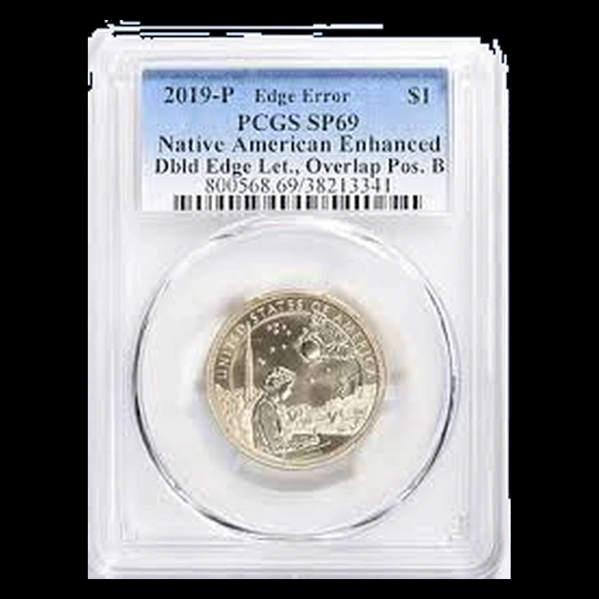 2019 Sacagawea Dollar: Doubled Edge Lettering